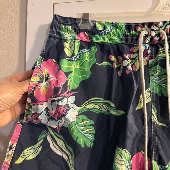 Polo Ralph Lauren Swim Trunks Mens Large Hawaiian Hula Floral Beach Surfer Large - Picture 4 of 8